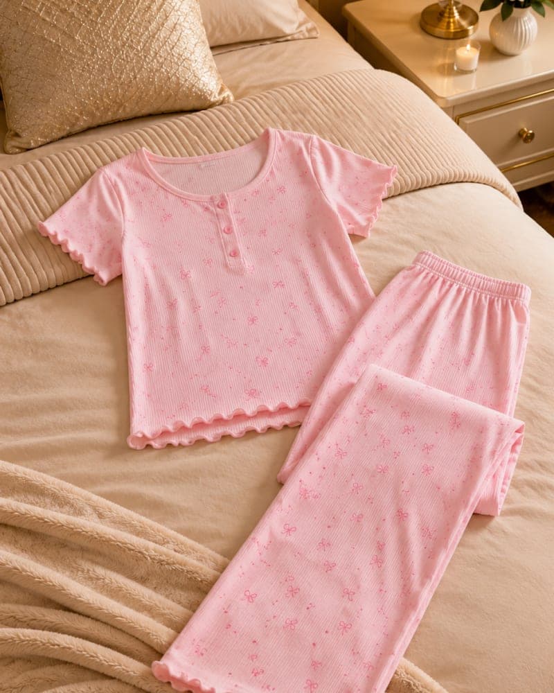 Pyjama Femme Ruban – Viscose Jacquard